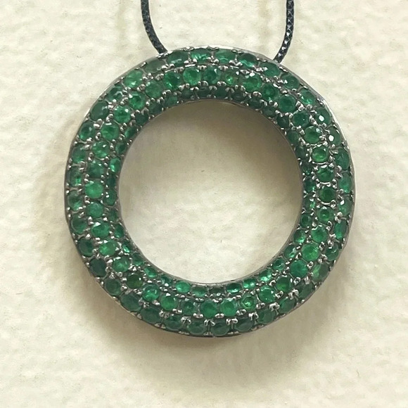 RareNatural Tsavorite Circle of Life necklace.NYC Boutique